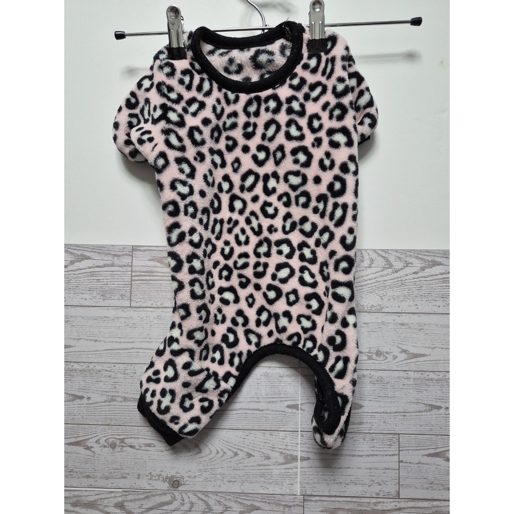 PET POSSE Pink Leopard Dog Pajamas Size Medium